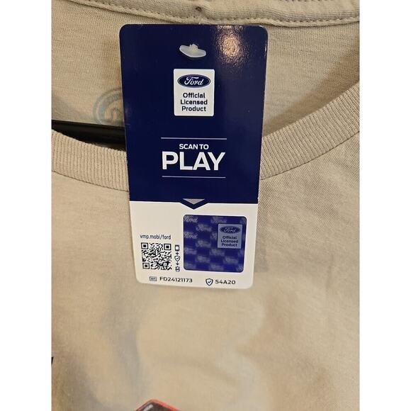 Men's Ford Mach 1 Mustang 1969 T-shirt Size L Tee Luv Tan - Picture 6 of 8